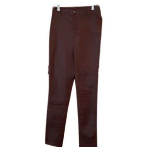 Stella Luce Faux Leather Pants Size L Stretch Skinny Brown